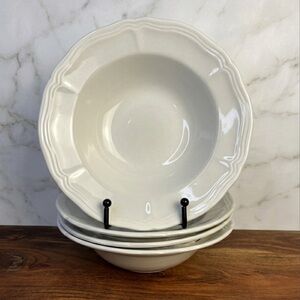 4 Thomson Pottery BIANCA 7.78" Soup Cereal Bowls Discontinued Pattern